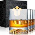 Whiskey Glasses Old Fashioned Glasses Set of 4 12oz Rocks Glasses Gift for Men Women Drinking Bourbon Scotch Cocktails Rum Cognac Vodka at Home Bar