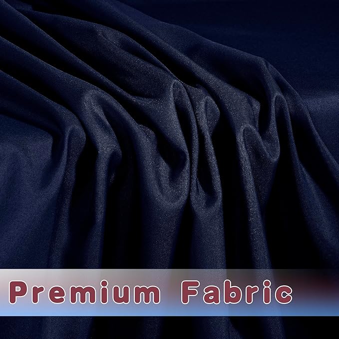 HolidayIdeas Fitted Navy Table Covers - 96 x 30 Inch - 2 Pack Rectangle Tablecloths for 8 Foot Tables, Polyester Fabric Tablecloth for Parties, Holiday Dinner, Wedding, Trade Show