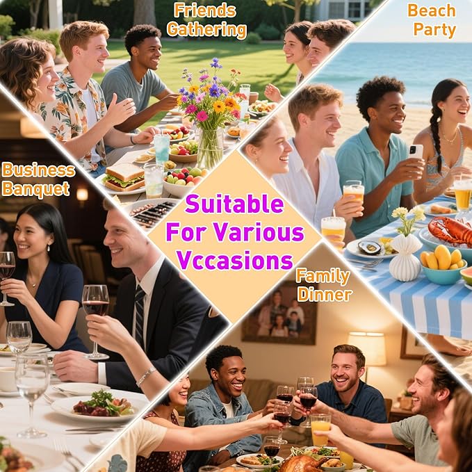 Oval Silicone Placemat Set of 4,Heat Resistant Placemats, Silicone Table Mats,Non-Slip Dining Mat for Home,Waterproof Easy Clean Kids Placemats,17"x12" Ultra-Thin Translucent (4Pcs, White)