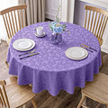 Smiry Round Table Cloth, Waterproof Heavy Duty Vinyl Tablecloths, Wipeable Washable Table Cover for Kitchen and Dining Room (Purple, 60" Round)