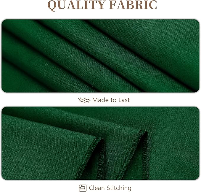 8 Pack Round Tablecloth 90 Inch Hunter Green Table Cloth for Round Tables, Washable Polyester Dark Green Table Cloth Stain and Wrinkle Resistant Decorative Table Cover for Wedding Party Dining Banquet