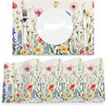 AOFOTO Floral Placemats Set of 4 Colorful Wild Flower Plants Printed Place Mats Artistic Rectangular Modern Table Mats for Home Kitchen Restaurant Party Dining Table Decor 12x18 Inch