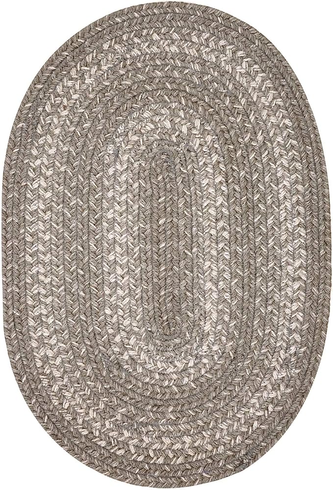 Homespice Grey Cloud Jute Braided Placemats, Warm Country Decor, Set of 4, Grey 13x19 Oval Table Mats - Vibrant Colors, Durable, Easy to Clean and Protects Furniture