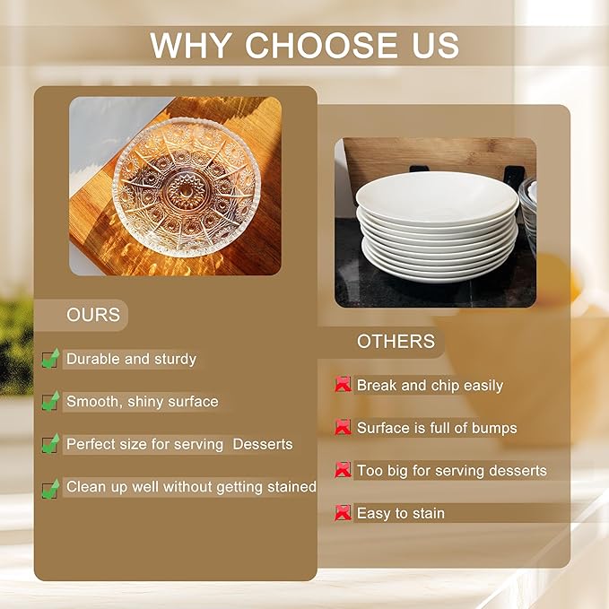 kanpura Soy Sauce Dishes, Small Dipping Sauce Cups and Bowls, Serving Dishes for Condiments, Snacks, Glass Sauce Dipping Bowls, Dishwasher Safe, 3.9 Inch, Set of 6, Clear