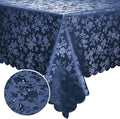 Smiry Rectangle Table Cloth, Waterproof Heavy Duty Vinyl Tablecloths, Wipeable Washable Table Cover for Kitchen and Dining Room (Navy, 60" X 126")