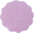 AHHFSMEI Round Faux Linen Placemats Set of 6 Heat Resistant Stain Proof & Non-Slip Waterproof Table Mats for Kitchen & Dining Elegant Decor (6, Purple)