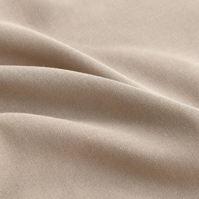Beige Textured Linen Tablecloth Rectangle Farmhouse Boho Rustic Table Cover for 8 Foot Tables Heavy Duty Washable Camping 8ft Table Cloths for Rectangle Oblong Tablecloth 60x104 Inch