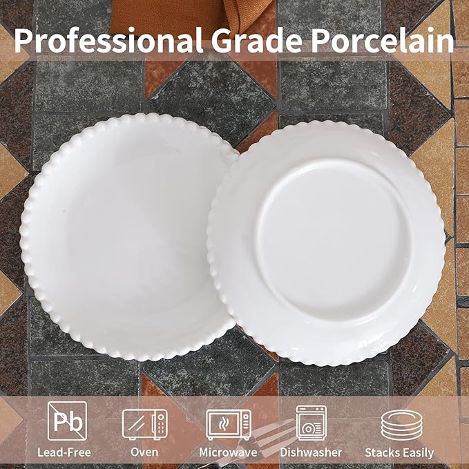 OMAYKEY 5.5 Inch Small Ceramic Dessert Plates Set of 18, Small Appetizer Plates, Porcelain Round Shaped Mini White Plate, for Cake Waffles Snacks Side Dish, Oven Microwave Dishwasher Safe