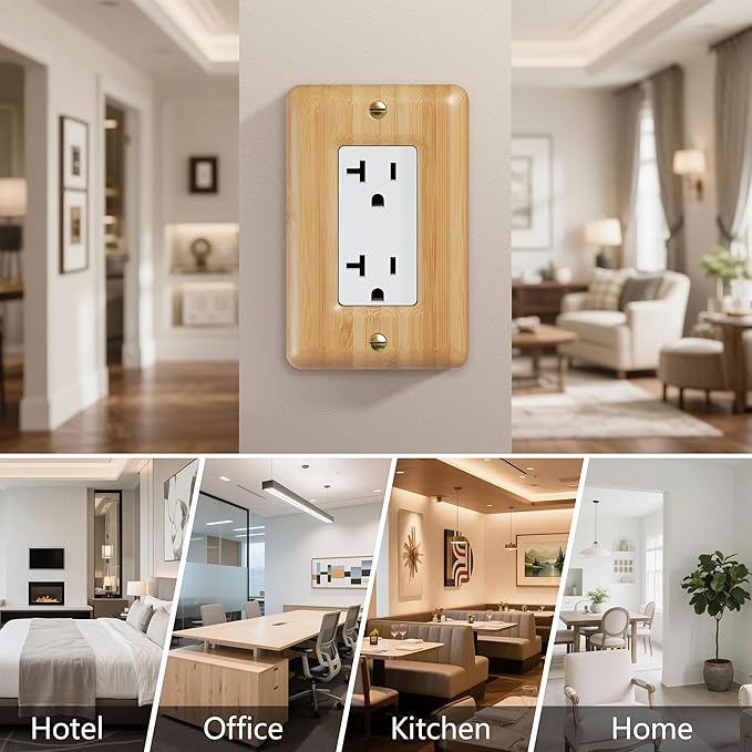 Wood Switch Plate Covers Decorative Outlet Covers Light Switch Cover Plate Single Decorator Wall Plate