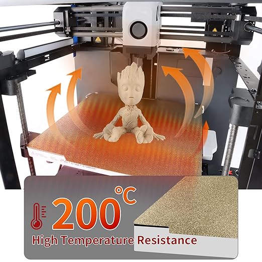 Double Sided Textured PEI Spring Steel Build Plate 257x257mm, Flexible PEI Print Bed PEI Sheet for Bambu Lab X1/X1C/P1P/P1S/P2S/A1 3D Printer