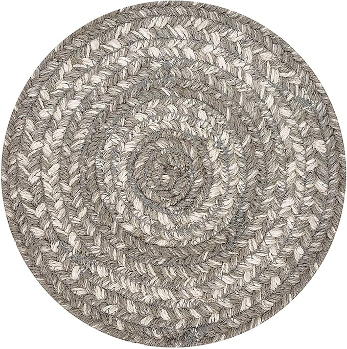 Homespice Grey Cloud Jute Braided Kitchen Trivets for Hot Dishes, Farmhouse Country Decor, Set of 6, Grey 8" Round Heat Resistant Mat - Rich Colors, Easy to Clean, Durable and Protects Furniture