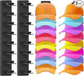 2 Pack Hat Organizer for Baseball Caps, Hat Rack for Wall Hold Up 16 Hats, Strong Adhesive & Screw-in Cap Holder hat hangers for Closet Door & Bedroom
