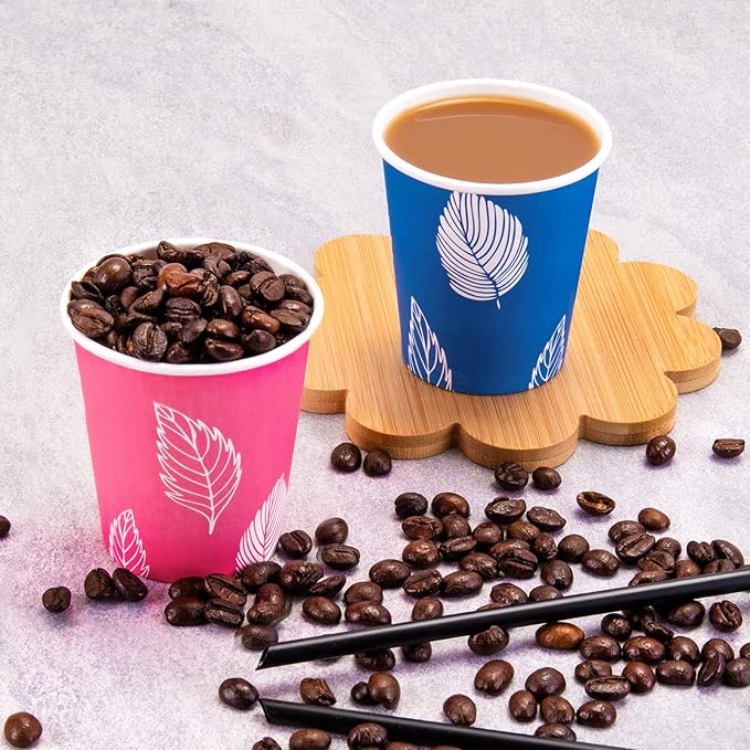 500 Pack 5oz Disposable Paper Cups, Small Disposable Cups, Colorful Small Mouthwash Cups, Mini Paper Cups for Parties, Picnics, Barbecues, Travel and Events