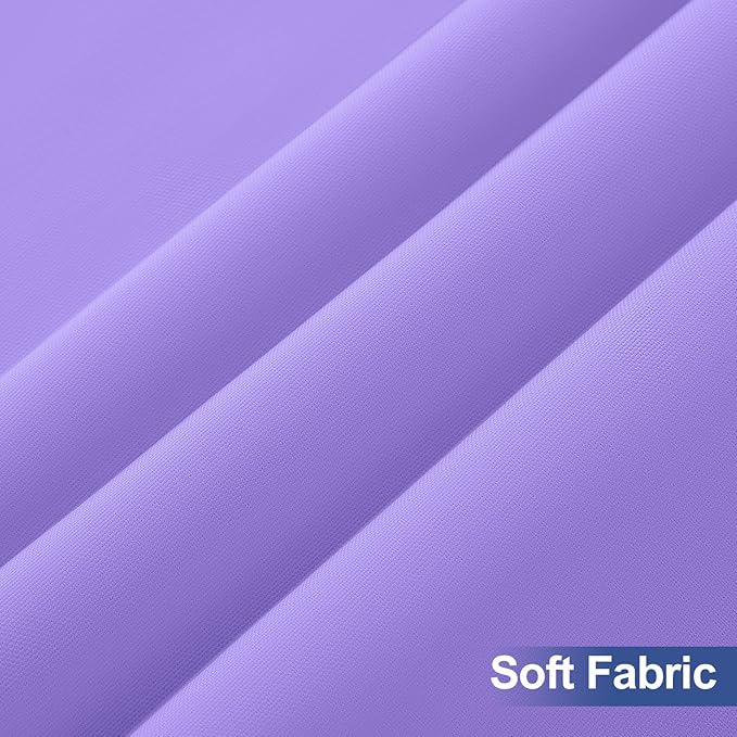 homing 2 Pack Rectangle Table Cloth, Elastic Fitted Fabric Tablecloth Fits for 4 Foot Folding Tables, Washable Table Cover for Picnic, Camping, Indoor & Outdoor (Lavender, 24" x 48")