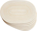 Noctiflorous Oval Braided Placemats Set of 8 Woven 12x18 Inch Non Slip Washable Heat Resistant Place Mats Round Tablemats for Dining Kitchen Party Daily Table Decor Dinner Mats (Beige, 8)