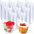 250 Pack Clear Plastic Dessert Cups with Tasting Spoons, Appetizer Cups Yogurt Parfait Bowls with Spoons for Party Supplies Catering Chocolate Desserts Buffet Food Display (5 oz)