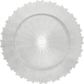 50 Pcs Antique Charger Plates Bulk, 13in Reusable Serving Plates Embossed Rim Plastic Party Dinner Plate Chargers Round Decorative Server Plate for Wedding Party Event Tableware