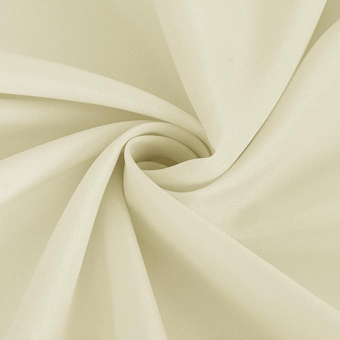 Fitable 6 Pack Ivory Tablecloths for Round Tables-108 Inches in Diameter-Stain Resistant and Washable Table Clothes,Polyester Fabric Covers Wedding,Party,Banquet,Formal Events (130g-QW6P-108Ivory)