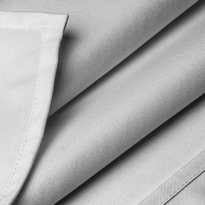 Lann's Linens 60 x 126 Inch Rectangular Tablecloth, Washable Polyester Fabric Table Cloth for Dining Tables, Restaurants, Weddings - Silver Gray