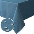 H.VERSAILTEX Linen Textured Table Cloths 54 x 70 Inch Premium Solid Tablecloth Spill-Proof Waterproof Table Cover for Dining Buffet Feature Extra Soft and Thick Fabric Wrinkle Free, Ink Blue