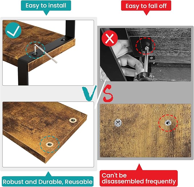 ELITEROO Wooden Display Riser Stand, 3 Tier Display Risers, Tiered Cabinet Organizer, Widened Display Rack Shelf Kitchen Counter Shelf for Makeup Perfume Figure Dolls Collection Condiment Candles