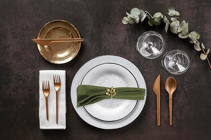 Accent Home 100% Cotton Napkins, Delicate Cloth Napkins for Dinners, Parties and Weddings，18 x 18 Inch Set of 6 - Olive Green