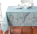 Maison d' Hermine Premium Table Cloth Rectangle Table 100% Combed Cotton 120 x 70 Inches Tablecloth Reusable Decorative for Dining Room Home Party Festive Wedding - Peacock Utopia - Pastel Turquoise