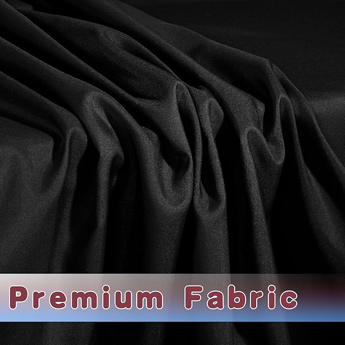 HolidayIdeas Fitted Black Tableclothes - 96 x 30 Inch - 4 Pack Rectangle Tablecloths for 8 Foot Tables, Polyester Fabric Table Covers for Parties, Holiday Dinner, Wedding, Trade Show