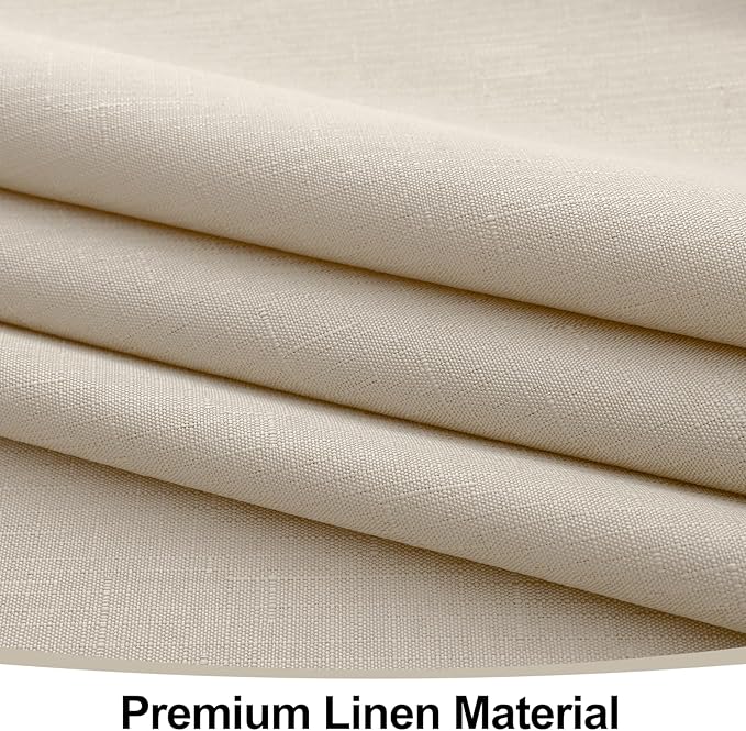Smiry Square Table Cloth Linen Textured, Waterproof Spillproof Anti-Wrinkle Burlap Tablecloth, Washable Decorative Fabric Table Cover for Dining, Party, Banquet, 60 x 60 Inch, Beige