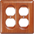 Cherry Electrical Outlet Covers Duplex Receptacle Natural Wood Wall Plate Cover