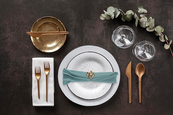 ACCENTHOME Accent Home 100% Cotton Napkins, Delicate Cloth Napkins for Dinners, Parties and Weddings，18 x 18 Inch Set of 12 - Blue