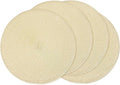 AHHFSMEI Round Braided Placemats 15 Inch Round Table Mats for Dining Tables Natural Woven Heat Resistant Place mats Set of 4 (Beige,4)