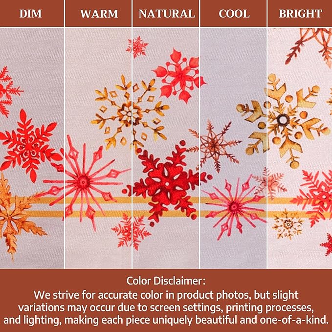 Maison d' Hermine Table Cloth Round Table 100% Cotton 69 Inches Fall Tablecloth Reusable Everyday Use for Thanksgiving Christmas Decorations Dining Farmhouse Party (Crystal Star)