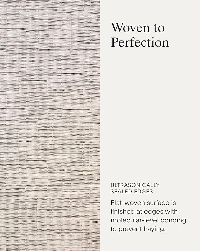 Chilewich Bamboo Placemats Set of 4 - Woven Oval Placemats - Reusable, Stain-Resistant, Indoor/Outdoor Tabletop Protection - 19" x 14" - Chalk