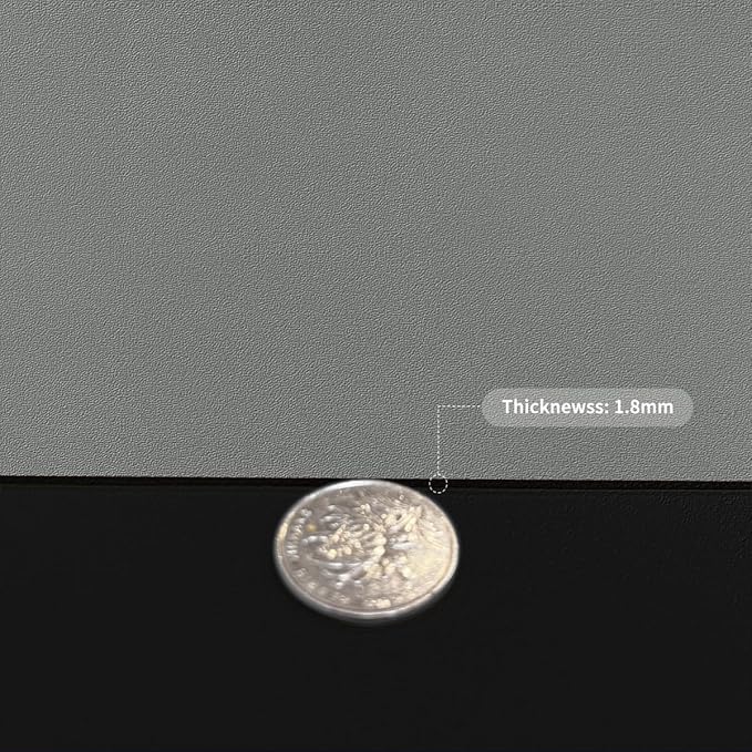 Leather Table Cover,1.8mm Thick,42x72 Inch Table Protector,Table Protector for Dining Room Table,Dining Room Table Protector Pad.(Black+Gray,42x72)