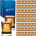 Personalized Square Shot Glasses Set of 50 Engraved 2oz Initial and Name Custom Gifts, Weddings, Birthdays, Party, Event, Decorations