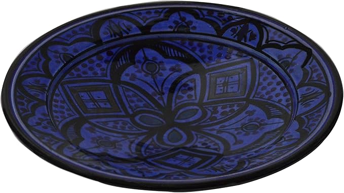 Ceramic Plates Moroccan Handmade Appetizer Tapas Serving Decorative 10 inches Round