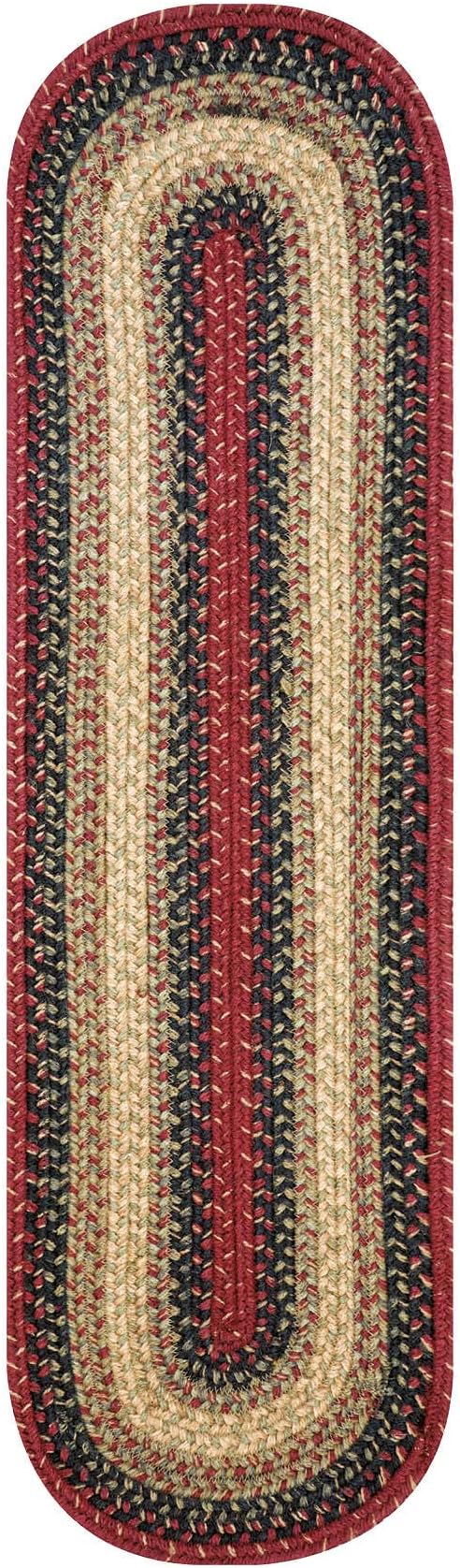 Homespice Highland Braided Oval Table Runner, Rustic Lodge Decor, Multicolor 11x36 - Jute Dining Table Accessories - Rich Colors, Easy to Clean, Durable and Protects Furniture