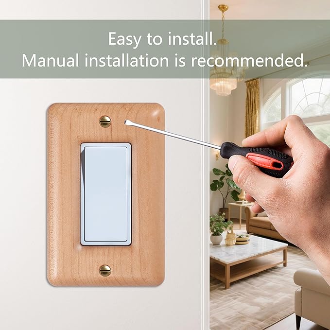 Light Wood Light Switch Cover Plate Decorative Switch Plate Covers In Maple Wood For Elegant Home Decor