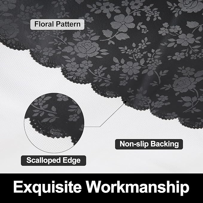 Smiry Rectangle Table Cloth, Waterproof Heavy Duty Vinyl Tablecloths, Wipeable Washable Table Cover for Kitchen and Dining Room (Black, 70" X 120")
