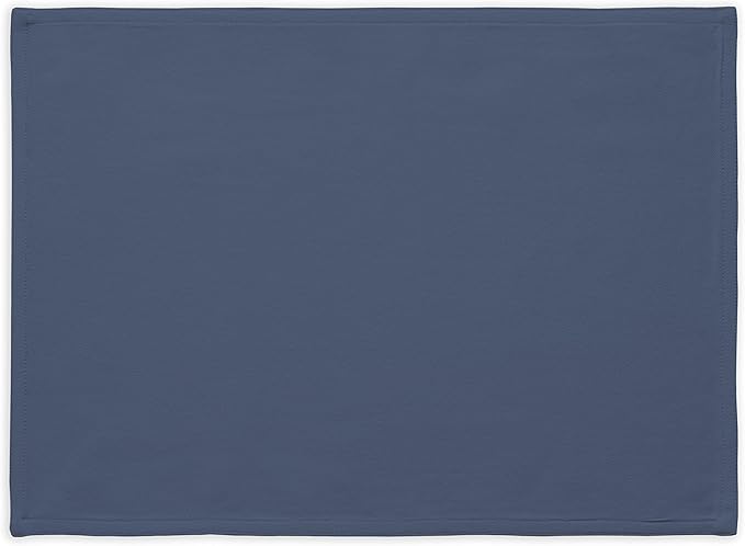 Calicot Placemats Set of 6 100% Cotton Washable Cloth Placemats, Reusable Table Mat for Spring/Summer & Thanksgiving Christmas Decorations Kitchen Dining Party Wedding (Vintage Indigo Blue, 13" x 19")