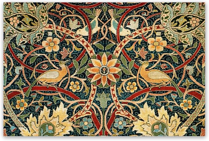 William Morris Floral Prints Placemats for Dining Table Placemat Set of 6 Table Settings Table Mats for Home Kitchen Holiday Decoration