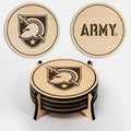 LazerEdge Army West Point Black Knights Wooden Coaster Set - Maple Wood - Officially Licensed Product - 4-Pack