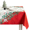 Maison d' Hermine Table Cloth Square Table 100% Cotton 54 x 54 Inches Fall Tablecloth Reusable Everyday Use for Thanksgiving Christmas Decorations Dining Farmhouse Party (Noel)