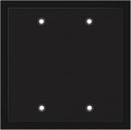 Henne Bery Modern Edge Decorative Wall Plate Switch Plate Outlet Cover, Durable Solid Zinc Alloy (Double Blank, Matte Black)