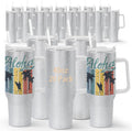 40oz Sublimation Tumblers with Handle Lid Straw 20 Pack Stainless Steel Insulated Tumblers Blanks Water Bottle Travel Cups for Party Home Driving Office