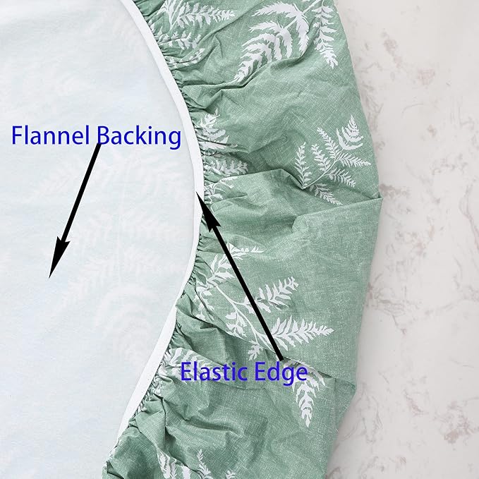 Walrus Round Vinyl Fitted Tablecloth with Flannel Backing Elastic Edge Design Table Cover Waterproof Oil-Proof PVC Table Cloth Stain-Resistant Best for 45"-56" Round