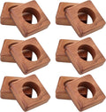 CLEENTABLE Wooden Napkin Rings Set of 12 Fall Decor for Home Square Acacia Wood Napkin Holders for Dining Table Settings Wood Napkin Ring Rustic Table Décor for Weddings, Parties, and Everyday Use