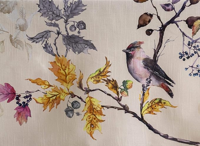 Maison d' Hermine Table Cloth Rectangle Table 100% Cotton 54 x 72 Inches Fall Tablecloth Reusable Everyday Use for Thanksgiving Christmas Decorations Dining Farmhouse Party (Equinoxe - Beige)