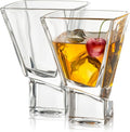 JoyJolt Carre 2-Piece Cocktail Glasses Set, 8 Ounce Martini Glasses